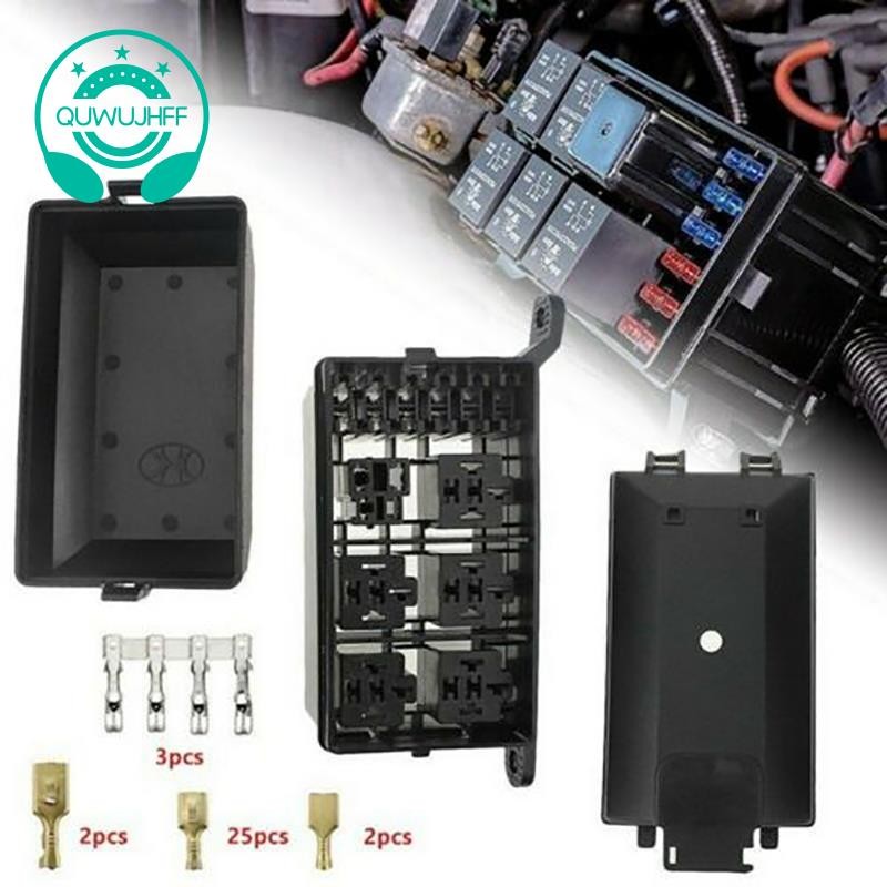 Fuse-Relay Box 5-Fuse Holders 6 Relay Block Holders Fuse-Block 12V Fuse ...