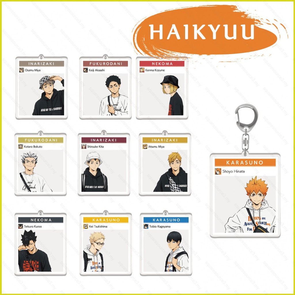 SQ3 Anime Haikyuu Keychian Anime Keyring Bag Pendant Hinata Kageyama ...