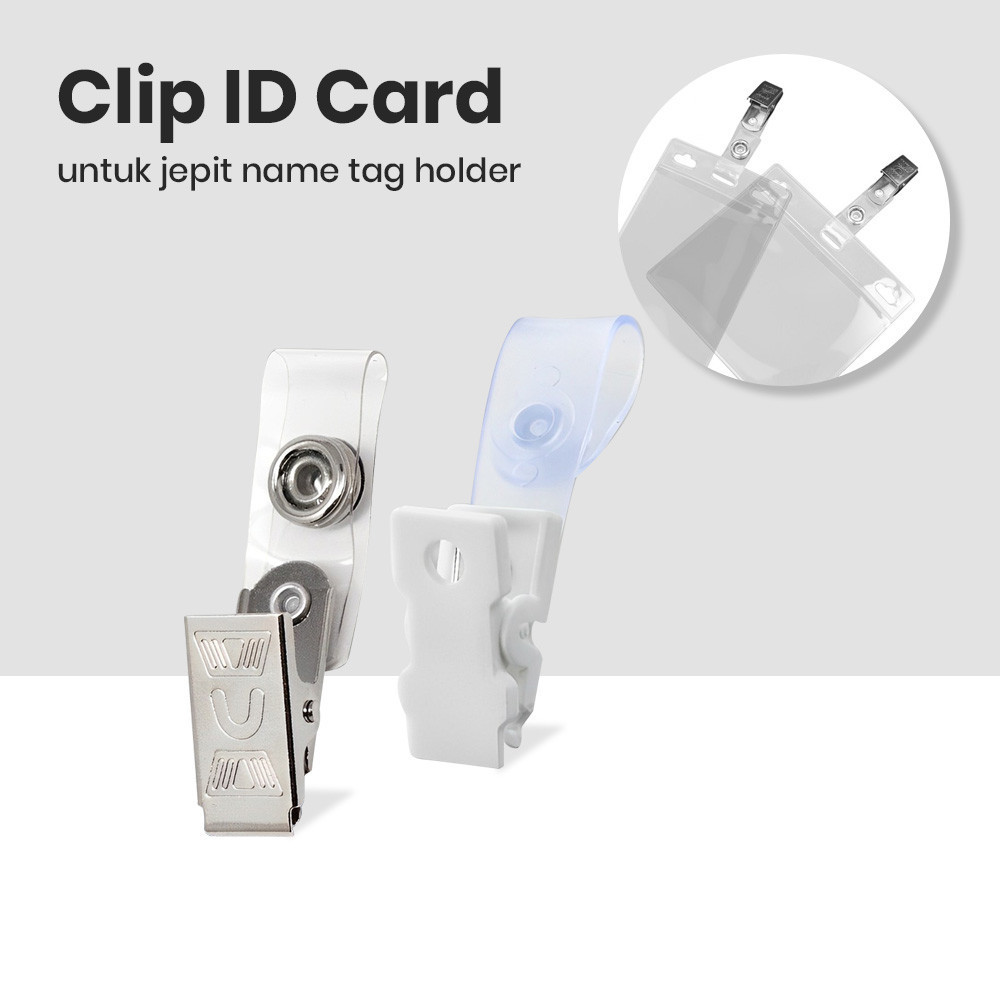 Metal Plastic ID Card HOLDER CLIP for ID Card Name Tag CLIP Crocodile ...