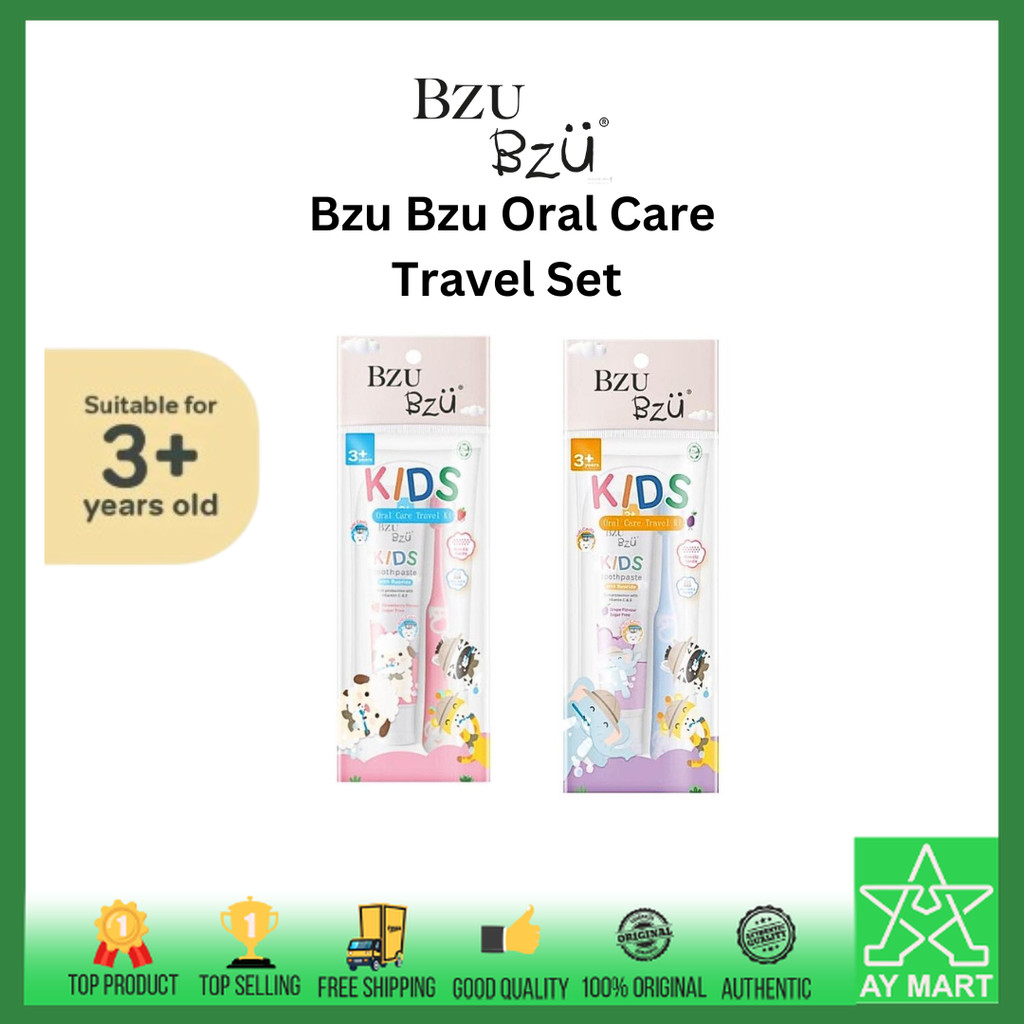 Bzu Bzu Kids Oral Care Toothbrush and Toothpaste Strawberry / Grape ...