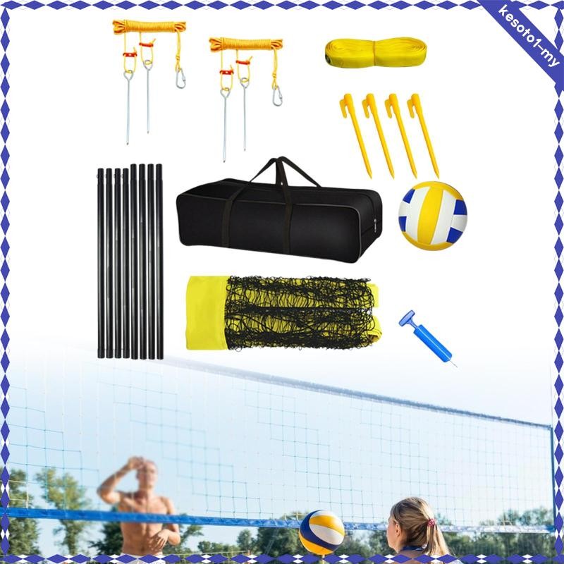 [KesotoafMY] Volleyball Set Portable Volleyball Net Set Adjustable