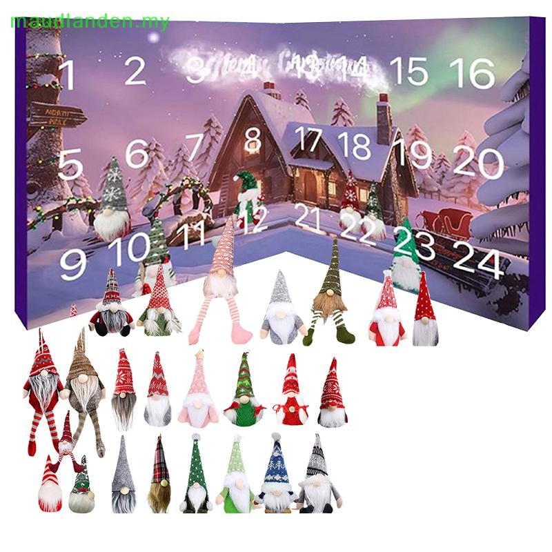Calendrier De L'Avent Gnome 2025 - 24 Pendentifs Acrylique Léger - Décoration Murale Ou De Table - Pour Famille, école, Adulte