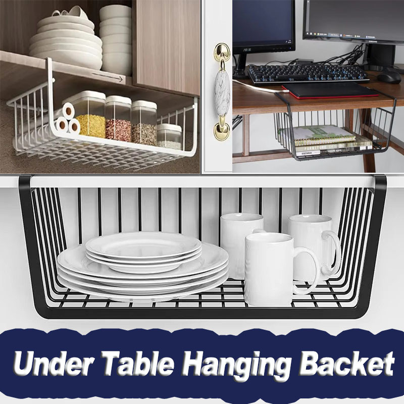 Stainless Steel Under table Storage Basket Kitchen Pantry Storage ...