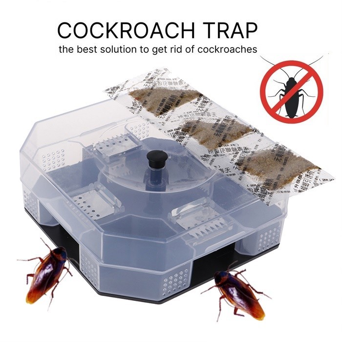 Reusable Cockroach Trap Box Non-Toxic Insert Killer Catcher Pest ...