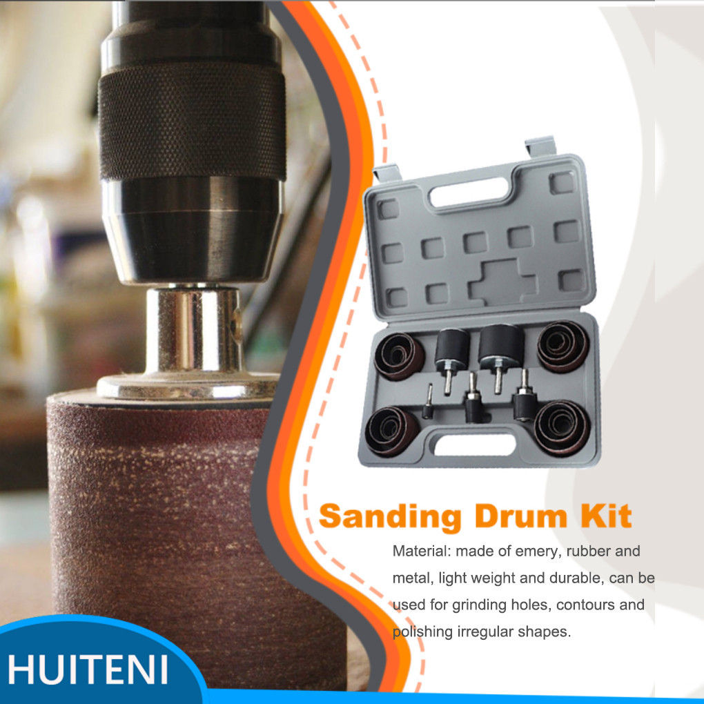 thumbnail interactive-video image 1 of 26-Piece Sanding Drum Kit – Rotary Tool Compatible – Woodworking & Carpentry 1 of 2