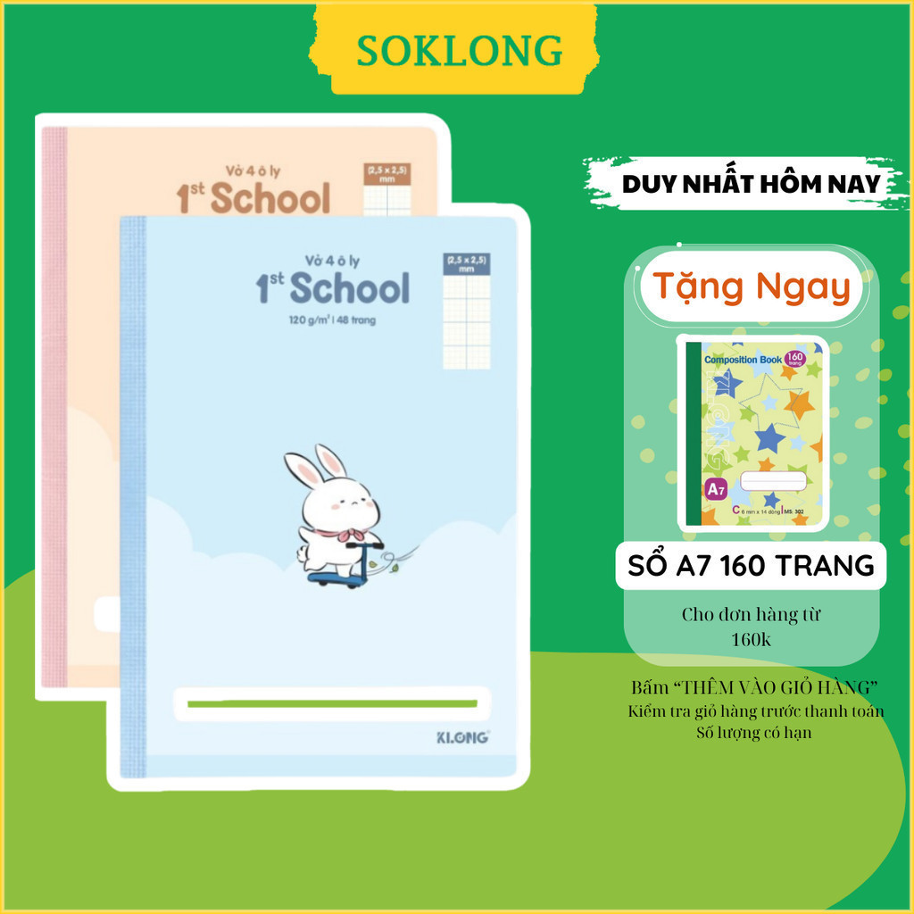 4-panel notebook sewn and glued at the spine 1st School Klong B5- 48 ...