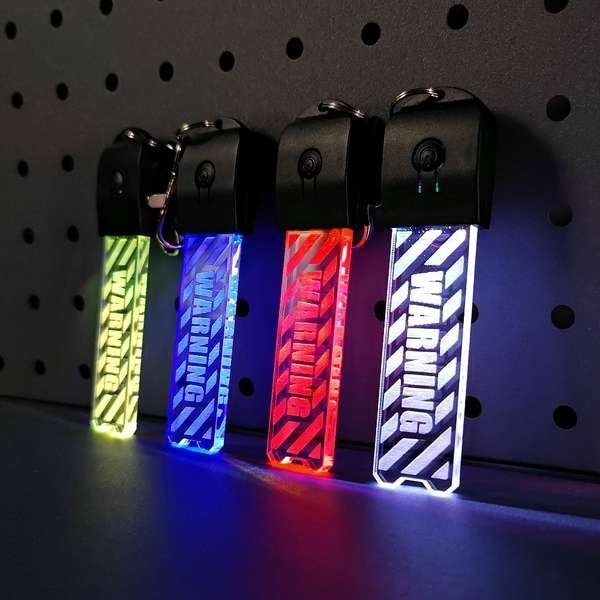 keychain cute phone keychain 【Rantai Kunci Kereta】Cyberpunk LED Boleh ...