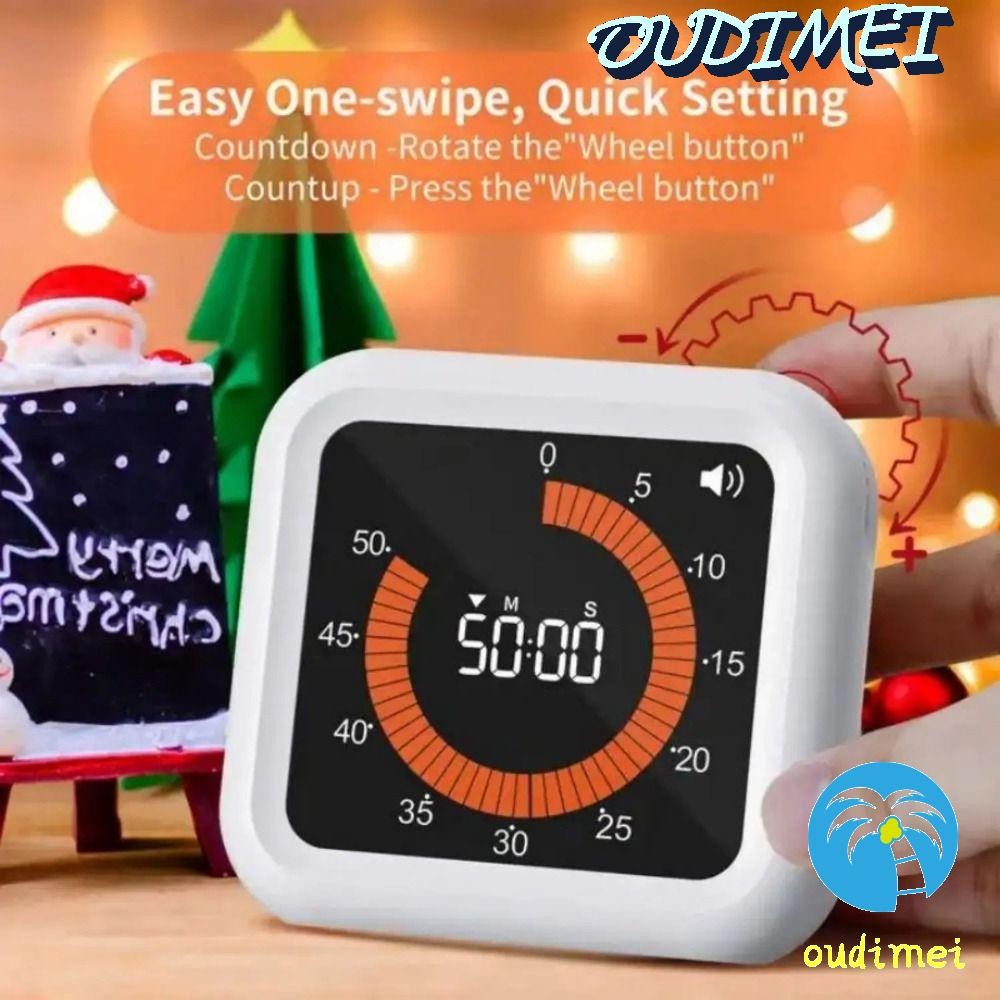 OUDIMEI Visual Analog Timer, Alert Hour Meter with Stand Rotary Timer ...