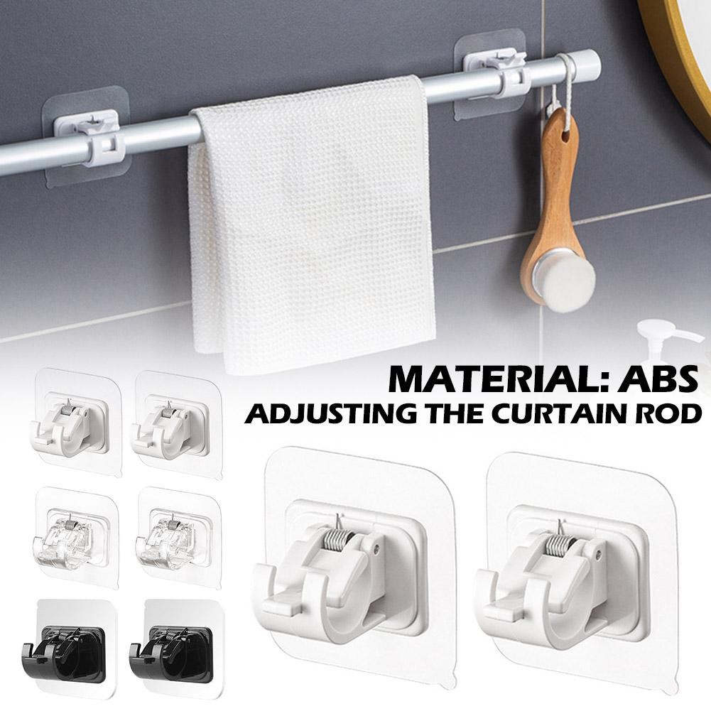 MAELOVE2 Adjusting The Curtain Rod Japanese Style Non-marking Bar Hook ...