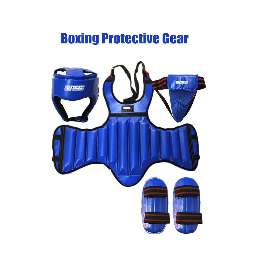 5 IN 1 Set Taekwondo Karate Boxing MMA Kungfu Sparring Gear Protectors ...