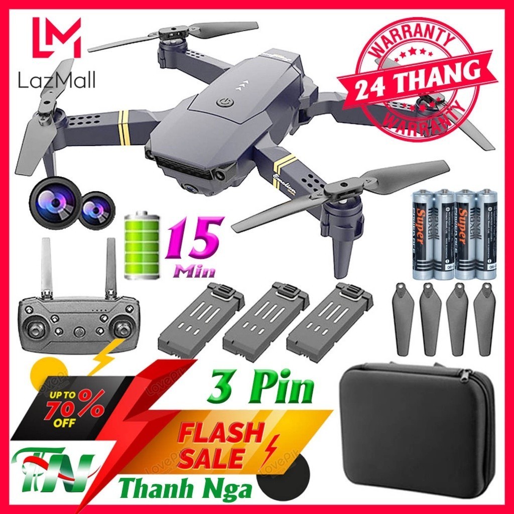 Flycam Drone E58 Pro Max Camera Airplane Hot 2022 4-wing Remote Control ...