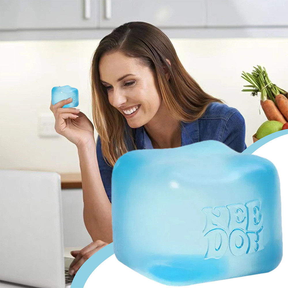 NeeDoh Nice Ice Baby Sensory Toy Anxiety Relief Fidget Nee Doh Cube ...