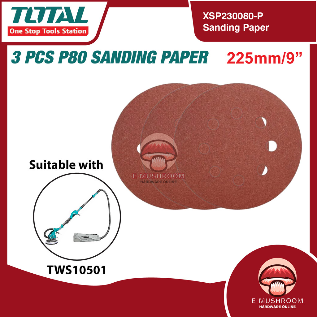 Total Dry Wall Sander TWS10501 3pcs Sanding Paper P80 / P100 / P120 ...