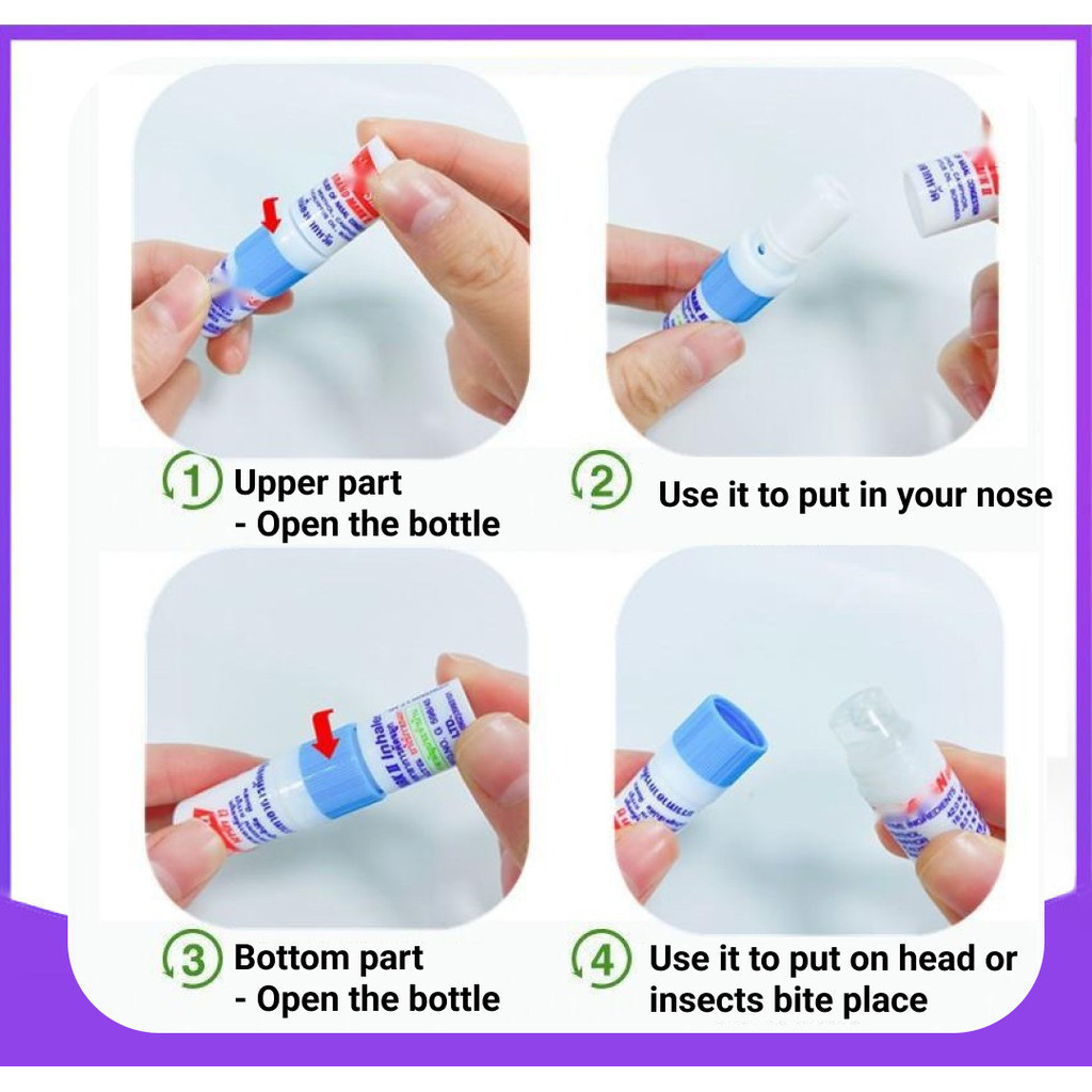 Herbal Poy Sian Mark II Inhaler Poy Sian Essential Oil Nasal Inhaler 1 ...