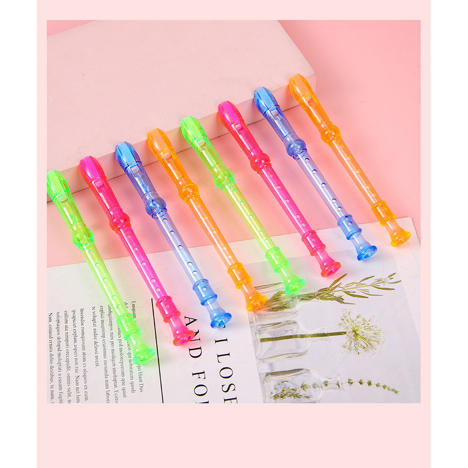 Candy Color Transparent Small Flute Mini Recorder Playing Instrument ...