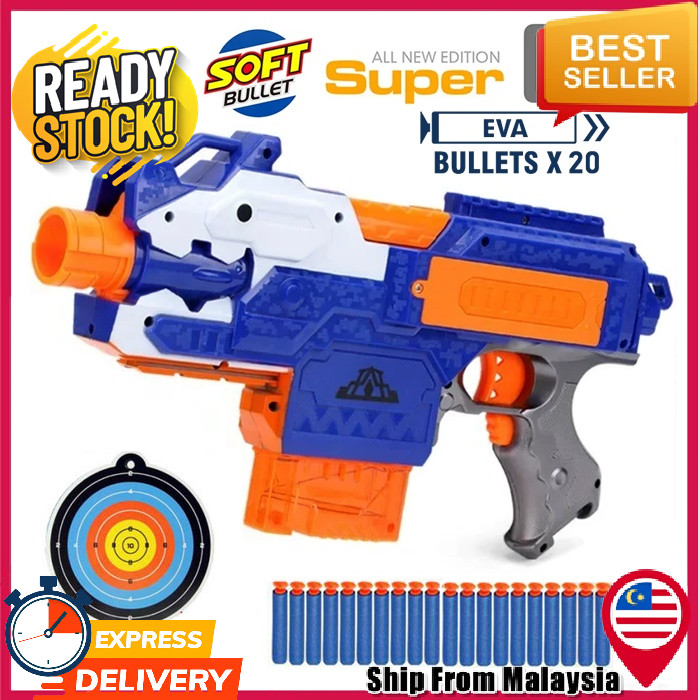 Kids Soft Bullet Gun Toy Air Shooting Sniper Toy with Safe Soft Bullets ...
