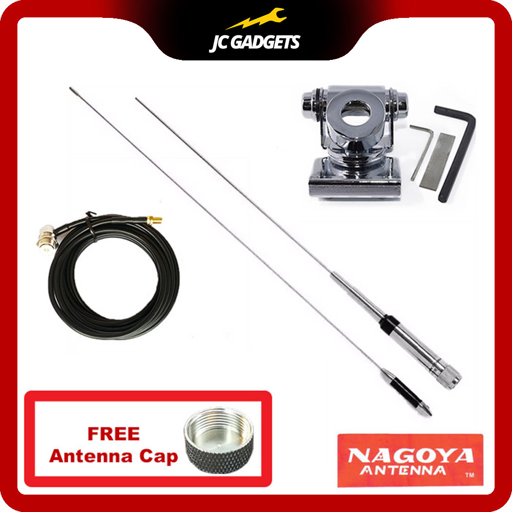 Nagoya NL-770R UV Dual Band Antenna Cable 5m SMA Female Surmen Bracket ...