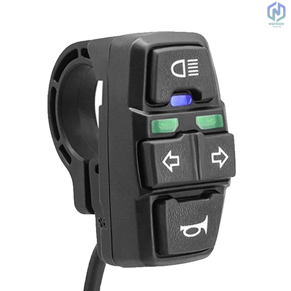 3 in 1 Electric Bike Scooter Switch Headlight Turn Signal Horn Switch ...