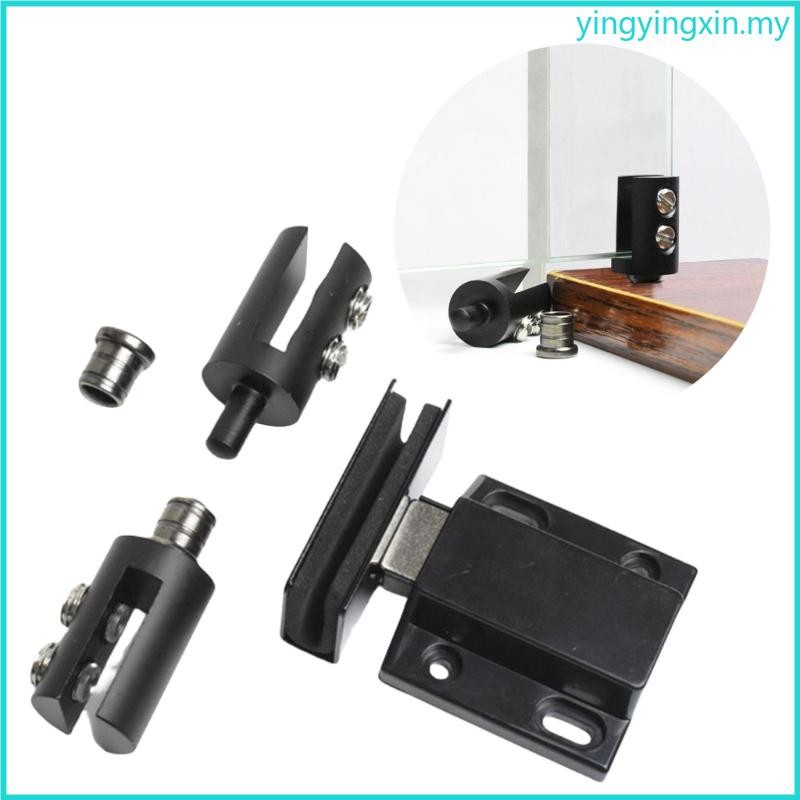 YIN Pair of Top Bottom Pivots Hinges Single Glass Door Hinges Top and ...