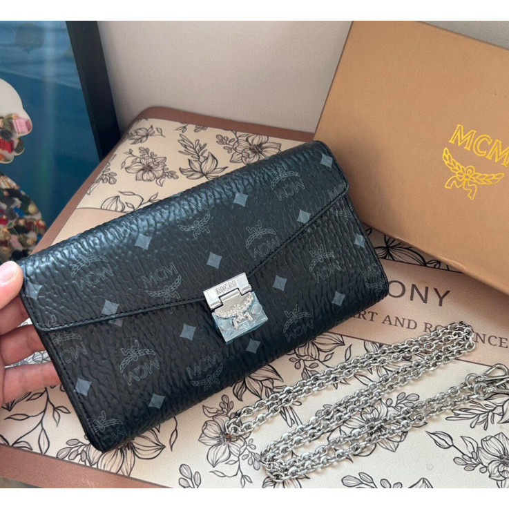 Gift Box Fashion Mcm Leather Phone Bag High Quality pvc woc Chain Bag Luxury Ladies Crossbody Bag Shopee Malaysia