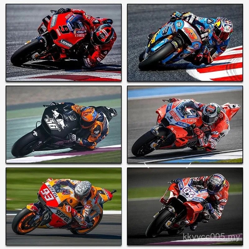 Moto Gp Racing Posters Classic Motorcycle Sports Competition Canvas ...