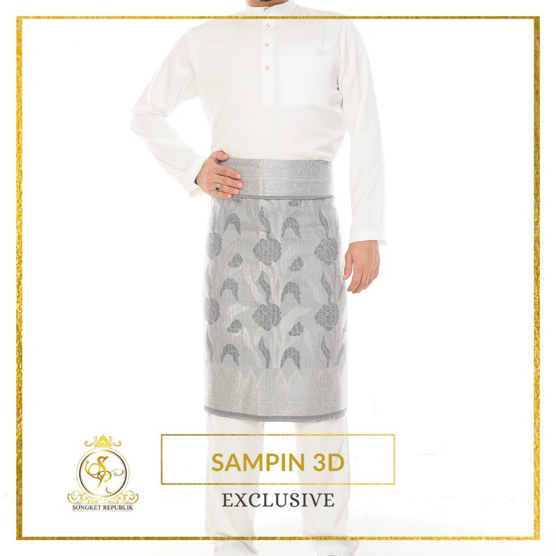 Songket Republik Sampin 3d Exclusive Samping Lelaki Samping Asli ...