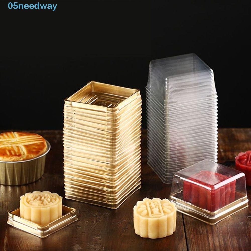 NEEDWAY Mooncake Boxes 50pcs Egg-Yolk Puff Moon Cake Packing Box Square ...