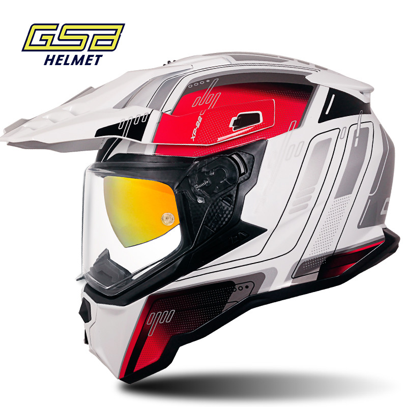 GSB XP-22 off-road rally helmet with dual mirrors