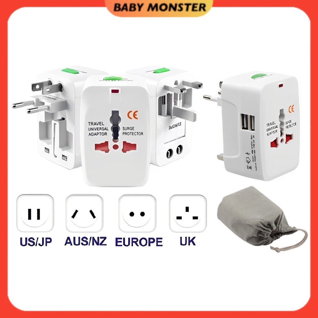 🔥HARGA BORONG🔥 BMS Universal Travel Adapter Plug Socket For CN/EU/UK ...