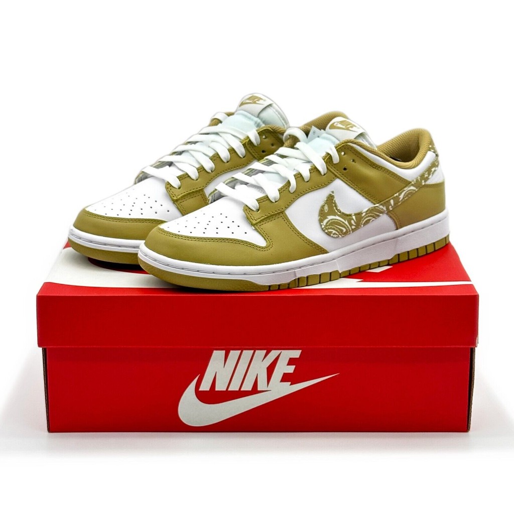 DH4401-104 Nike WMNS Dunk Low ESS Barley Paisley White Khaki Brown Beige |  Shopee Malaysia