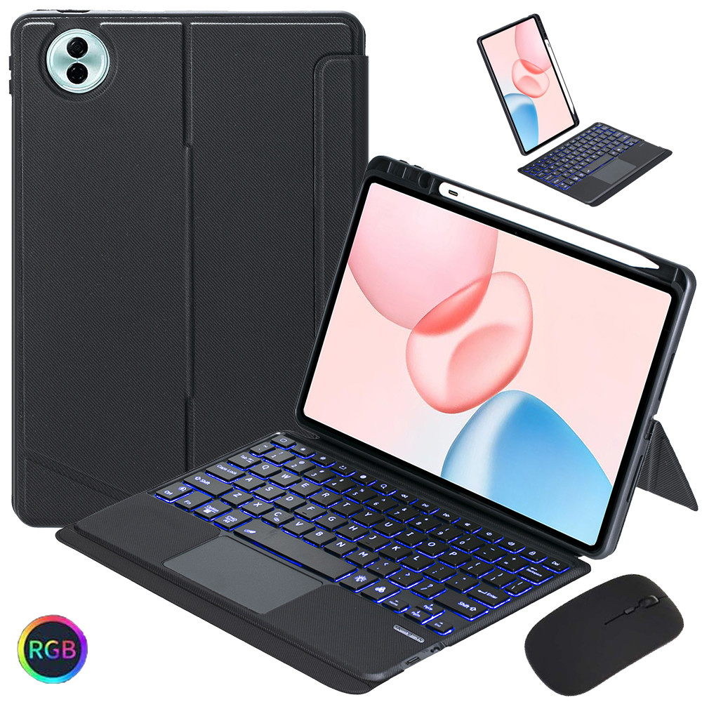 Backlit Trackpad Keyboard Case + Mouse for Honor Pad 10 12.1 inch 2025 ...