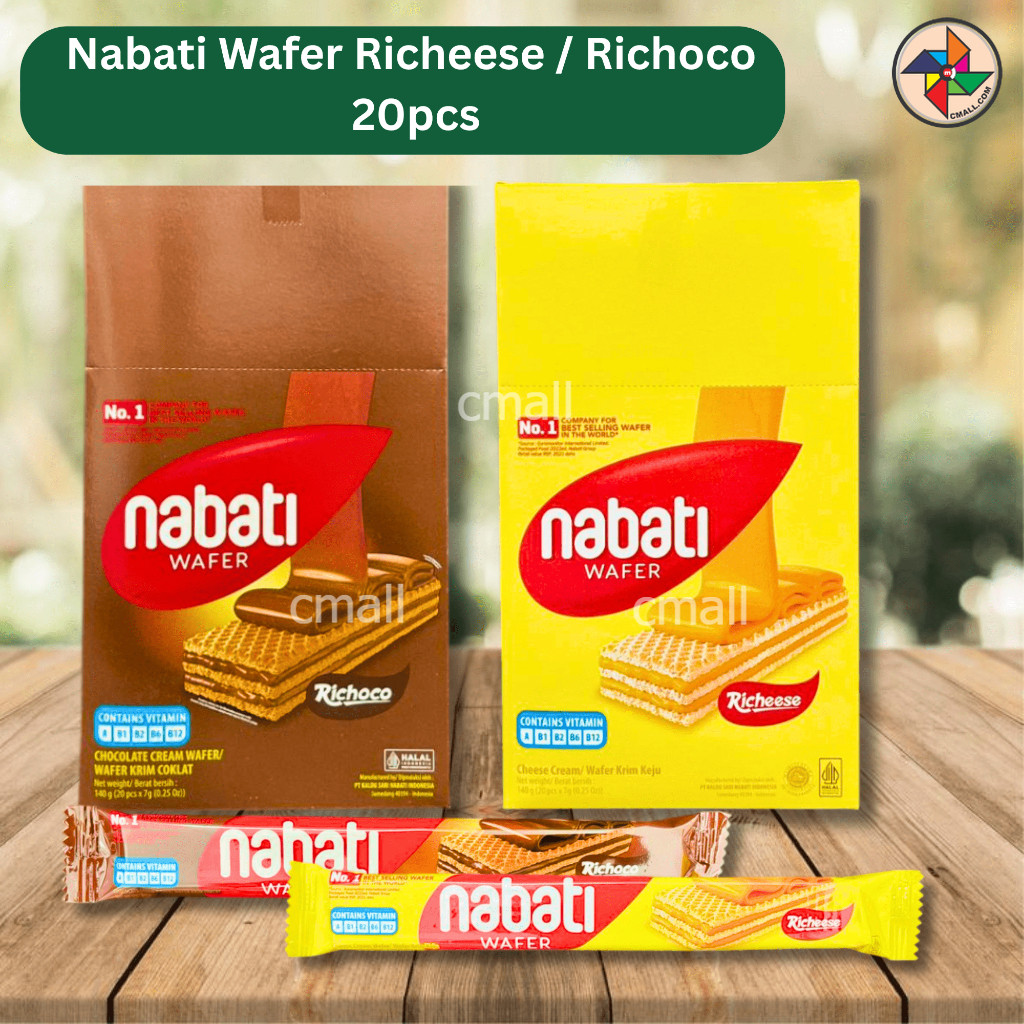 [CM] Nabati 20 x 7g Wafer Cream Biskut Wafer Berkrim Richeese / Richoco ...
