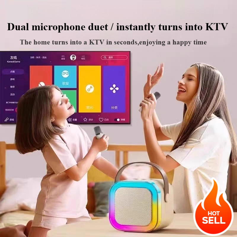 K12 Mini Karaoke Wireless Audio Speaker Bluetooth Microphone Portable ...