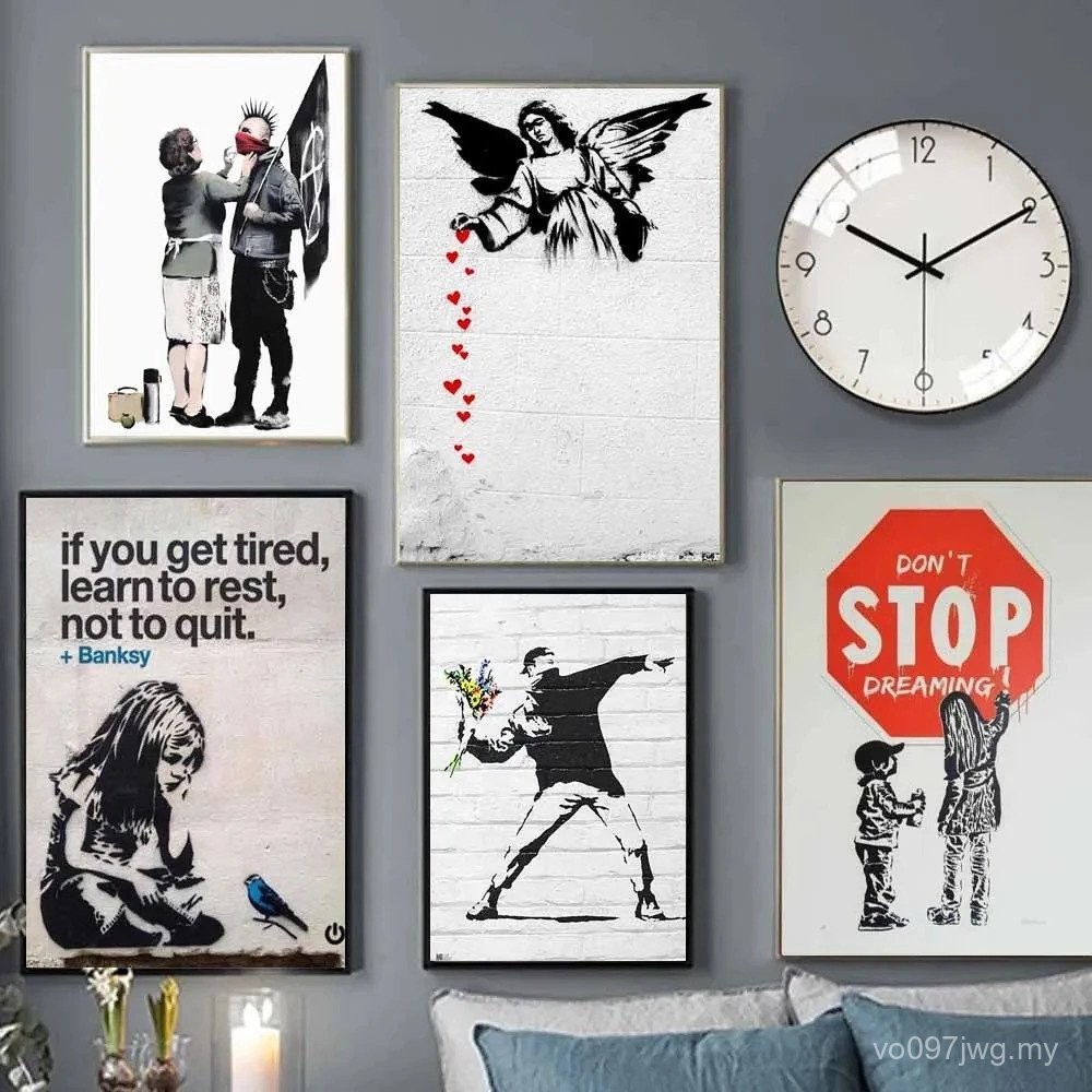 Street Culture Graffiti Art Prints and Poster Banksy Living Room
