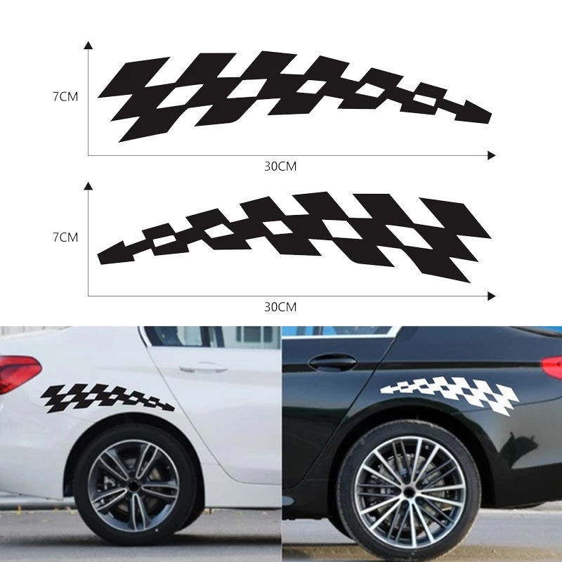 Car Sticker Modified Wheel Sticker Body Garland Decoration Lattice ...