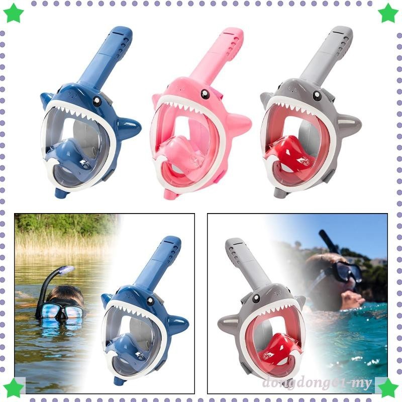 [Dong] Kids Snorkel Snorkeling Set Full Face 180 Degrees Panoramic View ...
