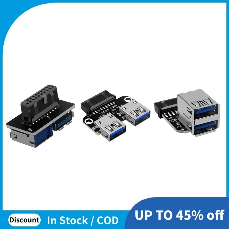 20Pin to Dual USB3.0 Adapter Connverter Desktop Motherboard 19 Pin/20P ...