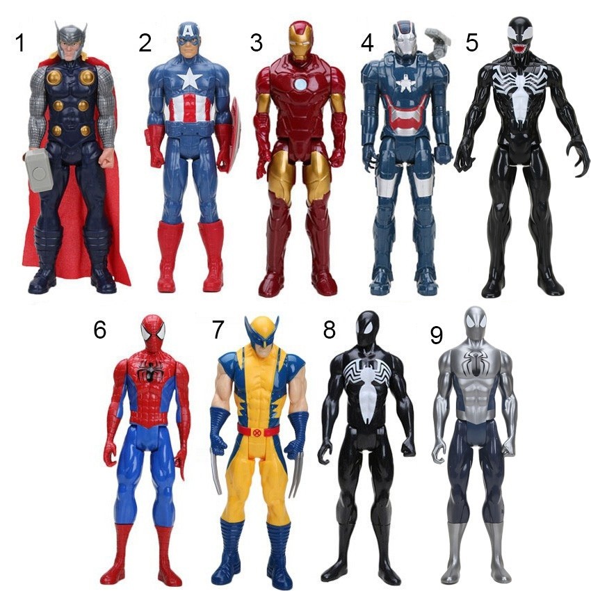 Marvel Action Figure Avengers 15cm Set Di 4, Spider-Man, Iron Man Captain 2