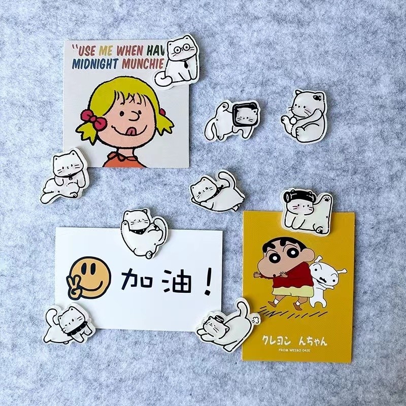 Cute Cartoon Cat Felt Board/Corkboard Pushpin Black and White Comic ...