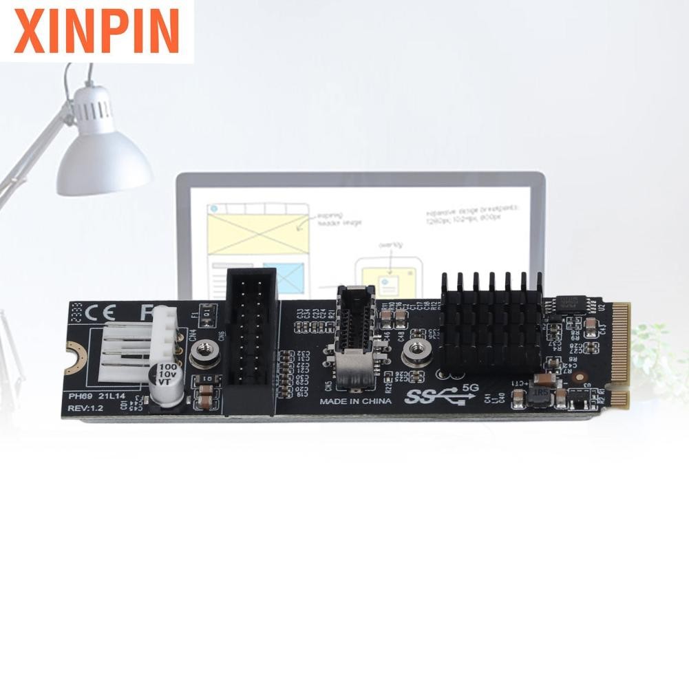 Xinpin Type E USB 3.1 Front Panel Socket 5Gbps M.2 M Key PCIe To