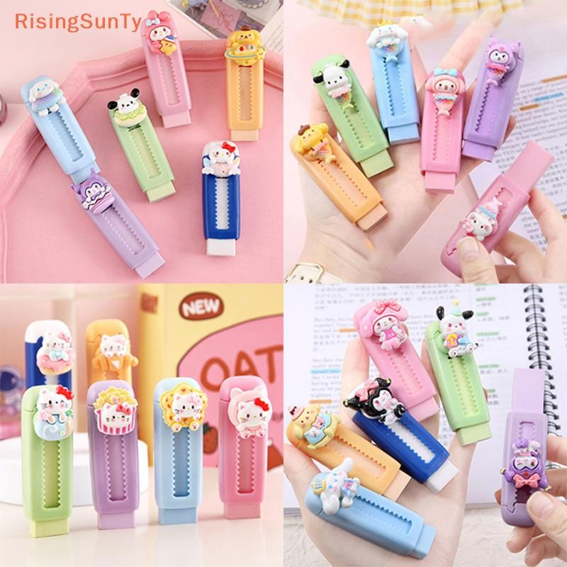 [RisingSunTy] Cute Anime Hello Kitty Push-Pull Eraser Kawaii Cartoon ...