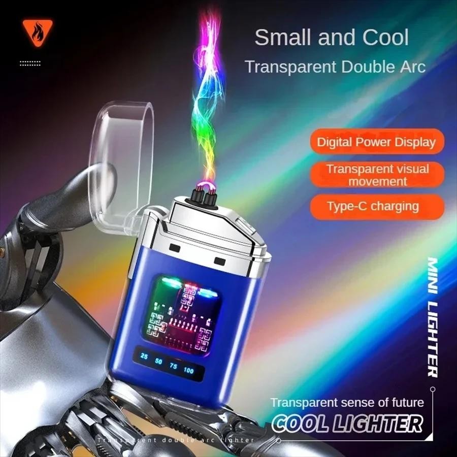 Electric Lighter with Digital Display Type C Rechargeable USB Plasma ...