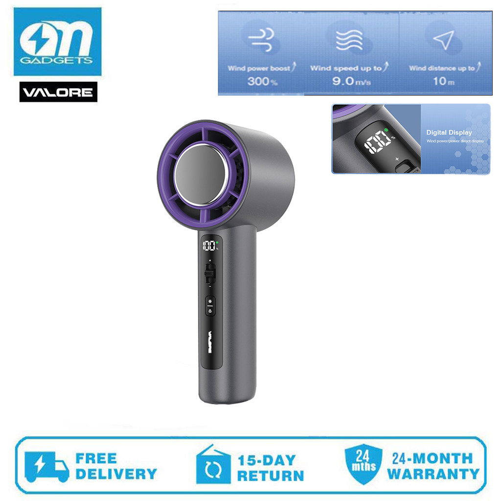 Valore FA-008 High Speed Cooling Portable Fan With Real Time Digital ...
