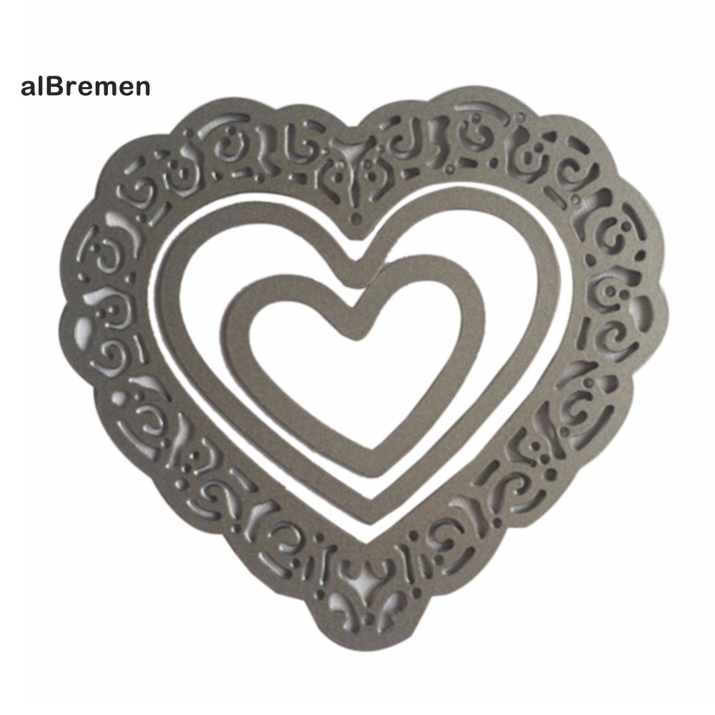 (New) Heart Frame Metal Cutting Dies DIY Scrapbook Paper Cards Photo ...