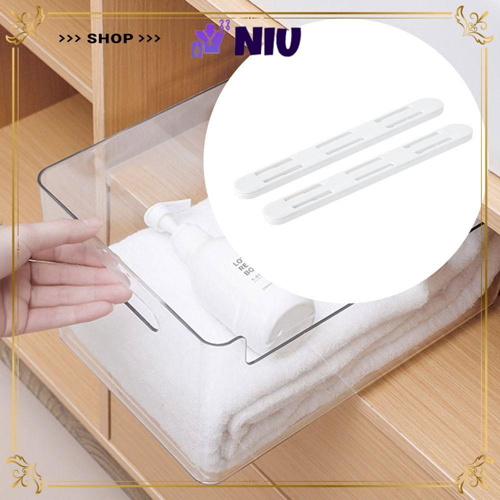 DOITOOL 2Pcs Self-Adhesive Drawer Slides – White Plastic Guide Rails For Cabinets, Wardrobes, Makeup Tables, Storage Boxes – 10.4 X 1.2 Inches