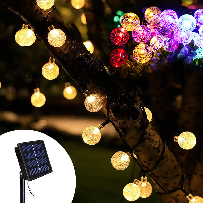 Solar String Lights Outdoor Waterproof LED Christmas Lights Garden ...