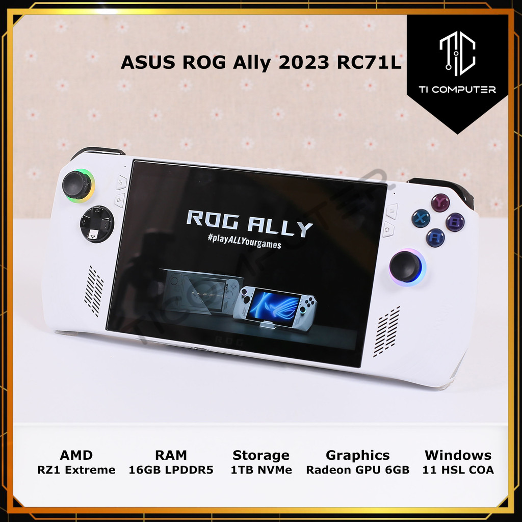 ASUS ROG Ally 2023 RC71L Touchscreen Ryzen Z1 Extreme 16GB LPDDR5 RAM ...