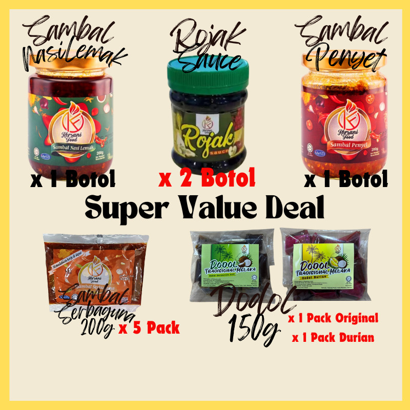 [Super Value] Sambal + Rojak Combo Sambal Penyet Sambal Nasi Lemak ...