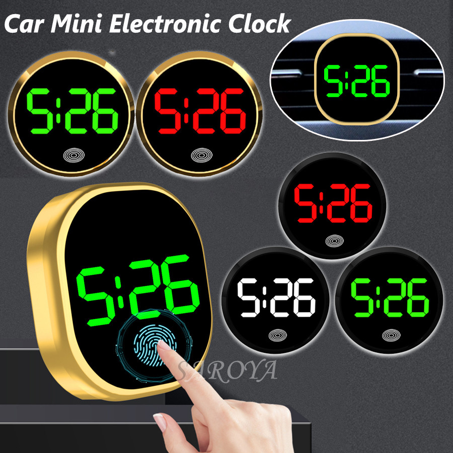 Digital Clock for Car Adhesive Automotive Digital Watch with LCD Time ...