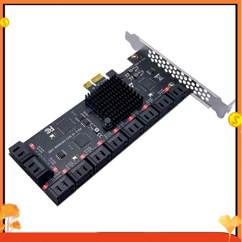 20 Ports SATA 3.0 PCIe Card Computer Add onCards Support SATA 3.0 ...